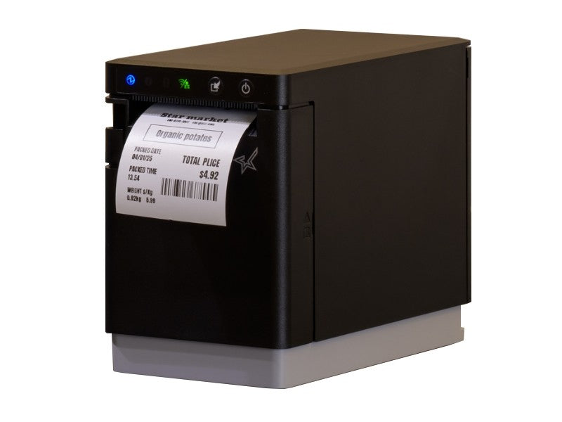 mC-Label2 X4 - Etikettendrucker für linerless Etiketten, thermodirekt, 300dpi, USB-C + Ethernet + Bluetooth + WLAN, Abschneider, schwarz