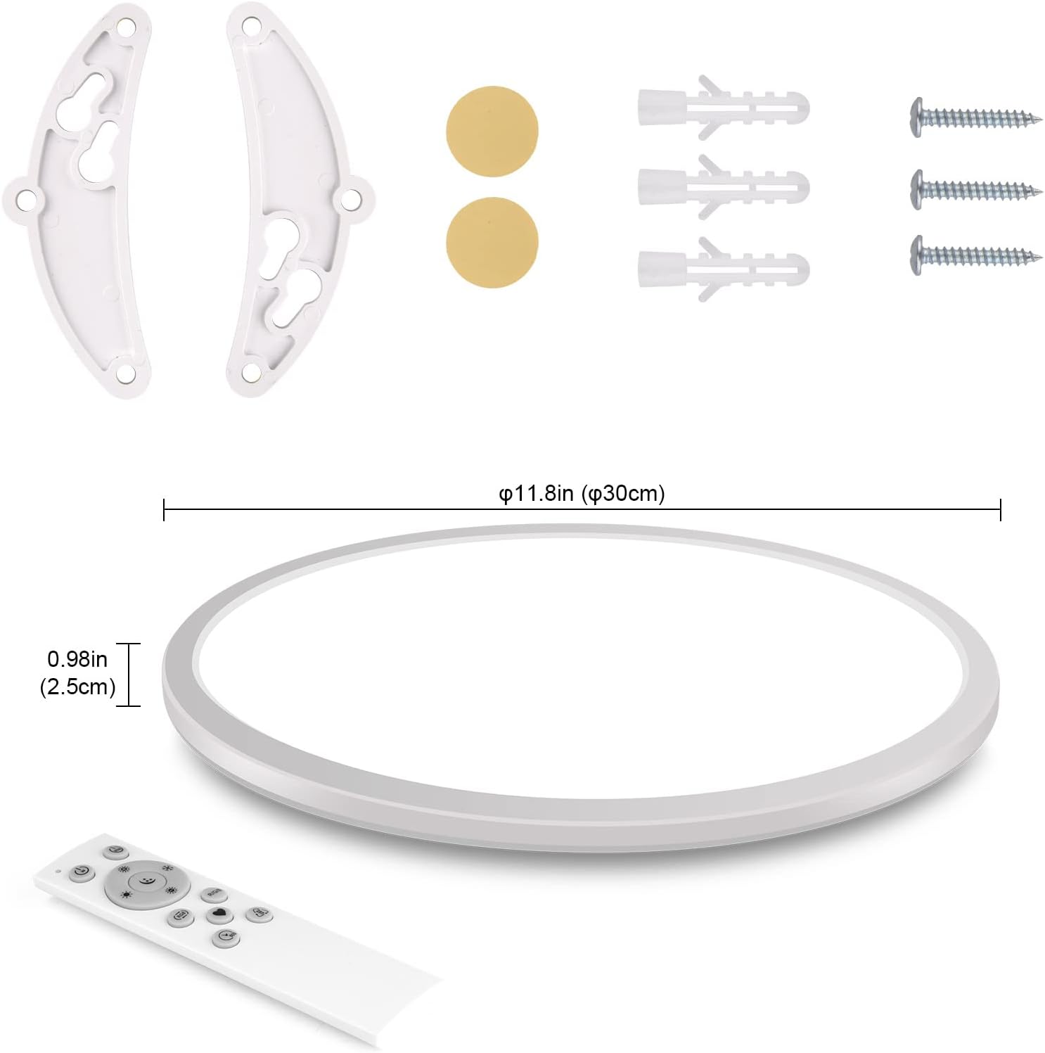 24W LED Sternenhimmel Deckenleuchte Flach Mit Fernbedienung, Dimmbare LED Deckenlampe Mit Einstellbare 3000K-6000K Farbtemperatur Rgb-Hintergrundbeleuchtung, IP54 Wasserdicht, 3200LM