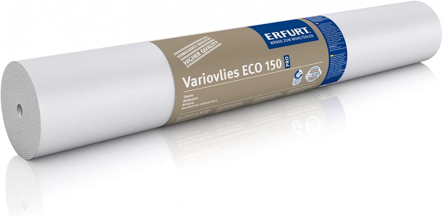 Erfurt Variovlies Eco 150 Ecovlies 75M² Weiß Glattvlies Renoviervlies 4 Rollen