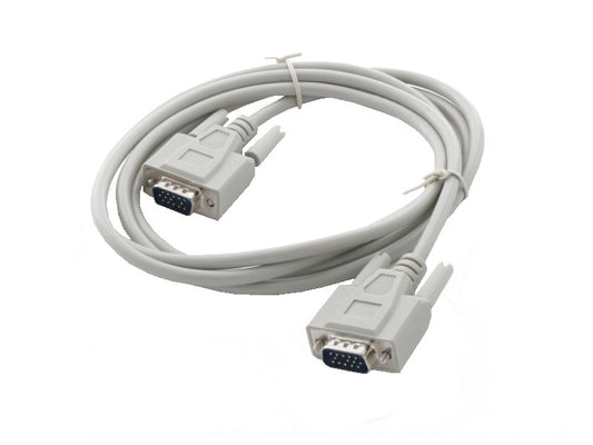 Kabel VGA-Anschlußkabel, 15p. HD D-Sub Stecker/Stecker, 1:1, 1.8m grau