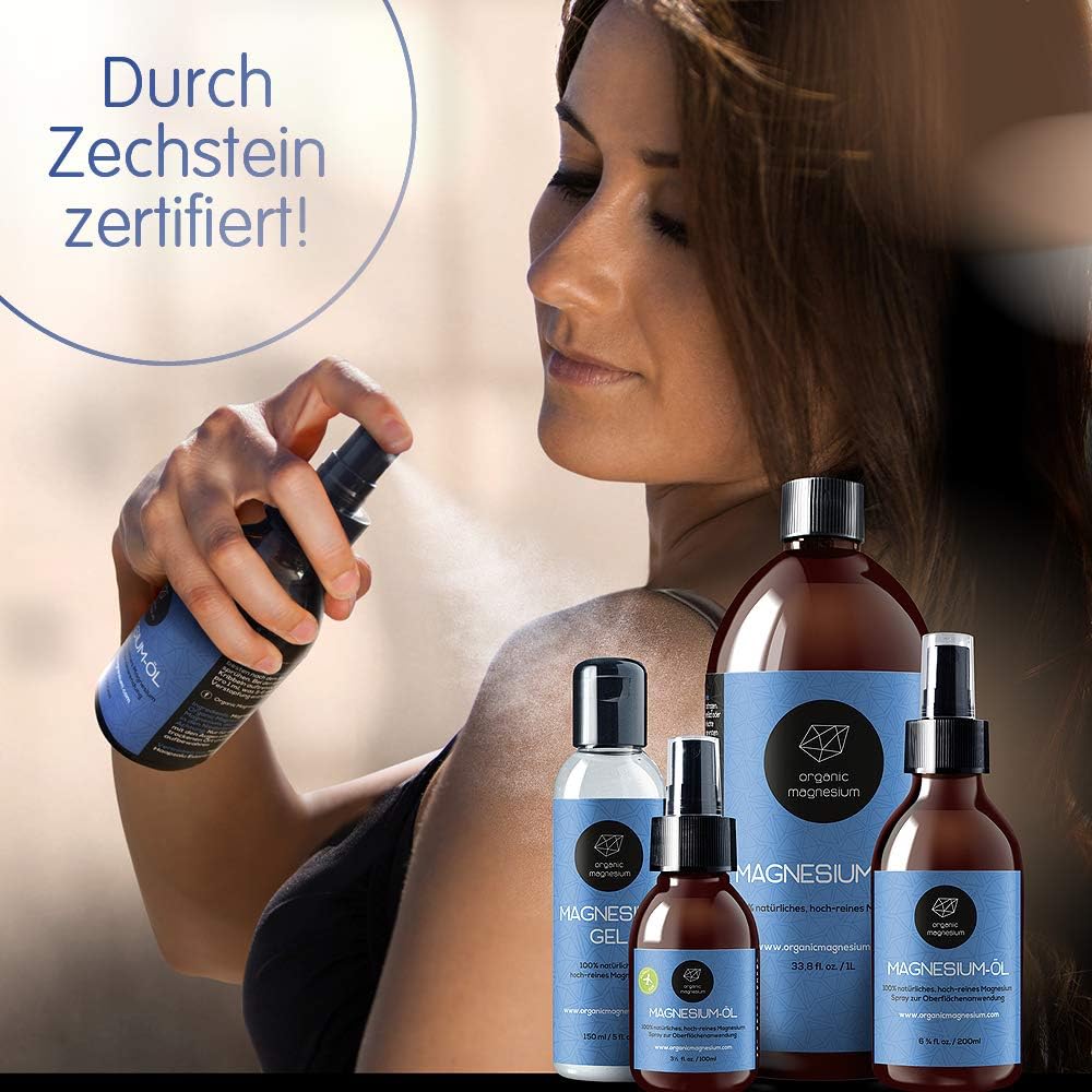 Ultra Pur Magnesiumöl Spray - 1000Ml + 100Ml | 100% Natürlich Reines Zechstein Öl Von  | Perfekt Für Sport & Muskel Entspannung | Flüssig Oil Konzentrat