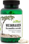 Weihrauch-Kapseln BIO, 140 Stück, 400Mg, Hochdosiert, Boswellia Serrata, 1600Mg Je Tagesdosis, 65% Boswellia-Säuren, 100% Indischer Weihrauchextrakt Ohne Zusätze, Deutsche Herstellung