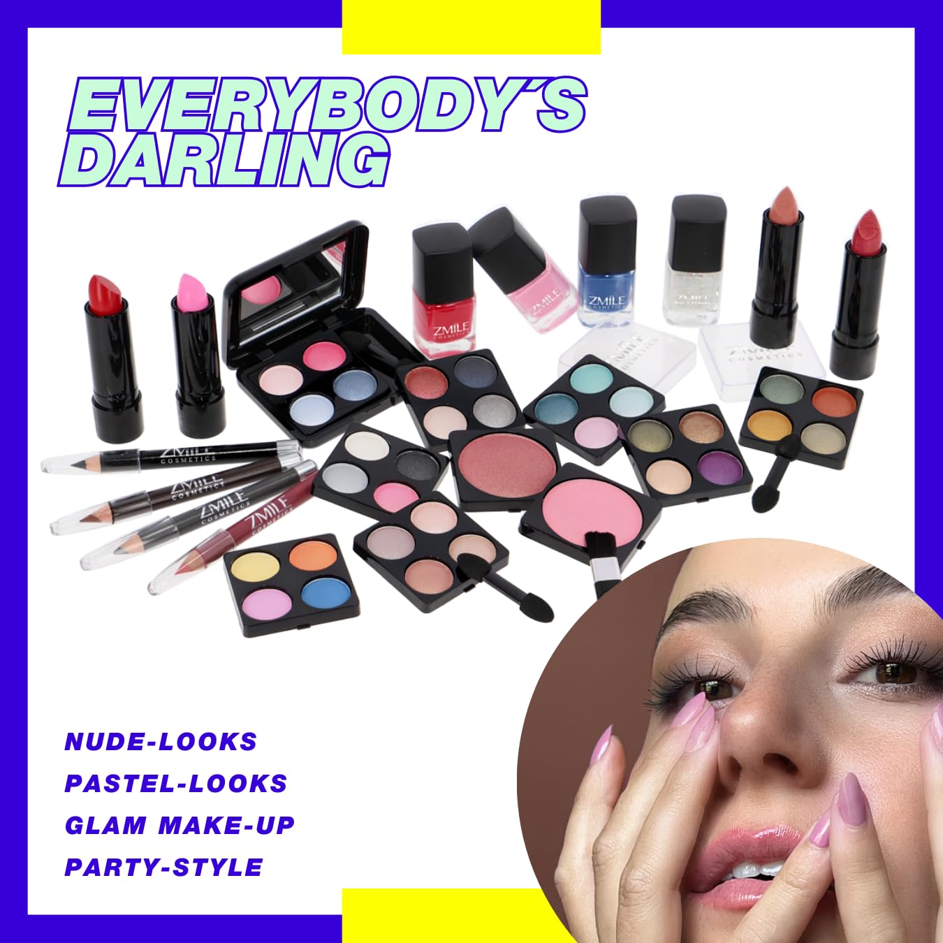 ZMILE COSMETICS Everybodys Darling Kosmetikkoffer Vegane Kosmetik Mit Schminke - Make up Set Für Unterwegs, Zum Reisen Und Verschenken