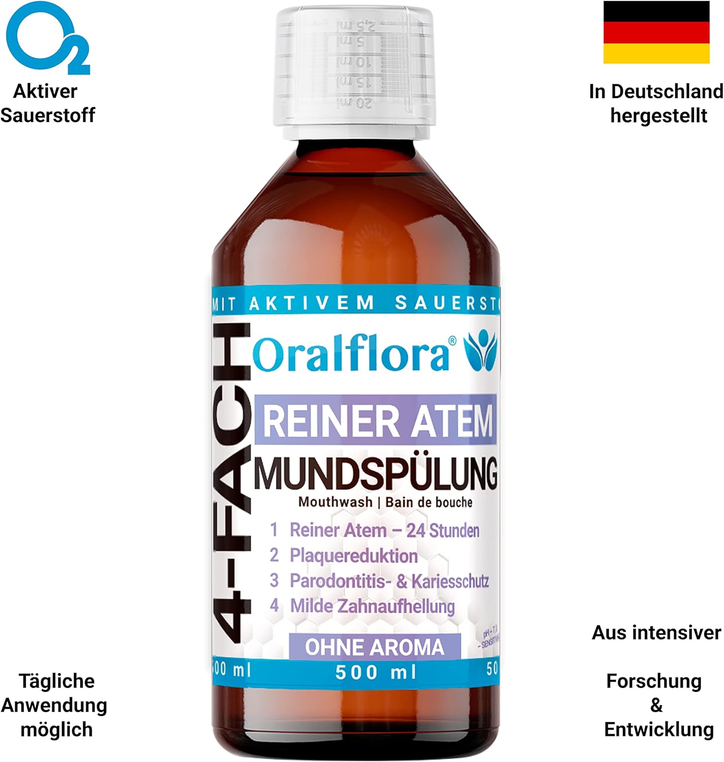 1X Hocheffektive Mundspülung 500Ml Mit Chlordioxid CDL - Frischer Atem 24H - Mundwasser