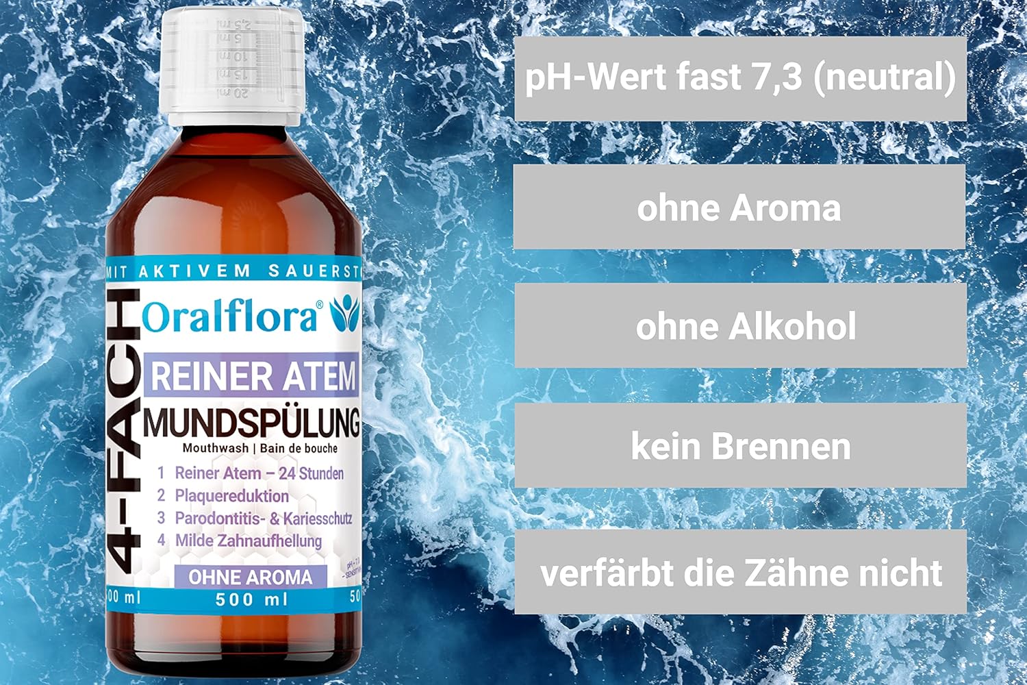 1X Hocheffektive Mundspülung 500Ml Mit Chlordioxid CDL - Frischer Atem 24H - Mundwasser