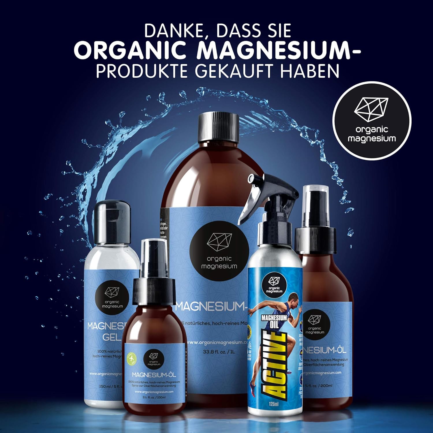 Ultra Pur Magnesiumöl Spray - 1000Ml + 100Ml | 100% Natürlich Reines Zechstein Öl Von  | Perfekt Für Sport & Muskel Entspannung | Flüssig Oil Konzentrat