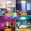 24W LED Sternenhimmel Deckenleuchte Flach Mit Fernbedienung, Dimmbare LED Deckenlampe Mit Einstellbare 3000K-6000K Farbtemperatur Rgb-Hintergrundbeleuchtung, IP54 Wasserdicht, 3200LM