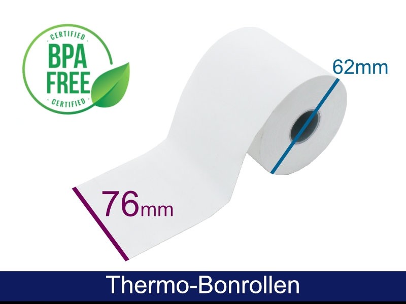 Thermorolle - 76 62 12 (B/D(max.)/K) weiss, 50m