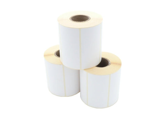 Etikettenrolle - Thermotransfer, 100 x 50mm, D103mm, Kern 40, 930 Etiketten/Rolle, permanent, ***perforiert nach jedem Etikett***