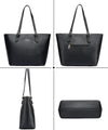 Vanessa & Melissa® Damen Shopper Klassisch Elegante Handtasche Henkeltasche Schwarz