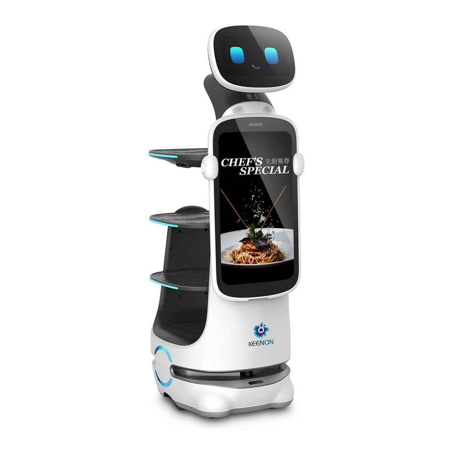 Keenon DINERBOT T10 Servierroboter mit Display (Herstellerbild)