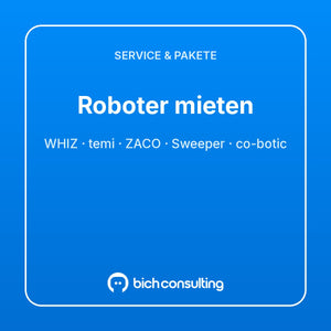 Roboter mieten: WHIZ, temi, ZACO, Sweeper, co-botic